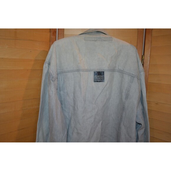Vintage Denim Coat Marithe Francois Girbaud Gray Smoke Trucker Streetwear - Picture 4 of 8